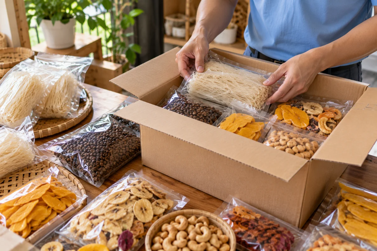 Gửi thực phẩm khô đi nước ngoài